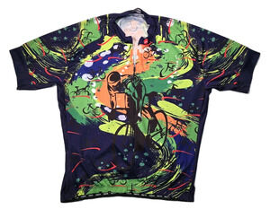 Weimostar Short Sleeve Full Zip Cycling Jersey Neon Cyclist XXXL 100% Polyester